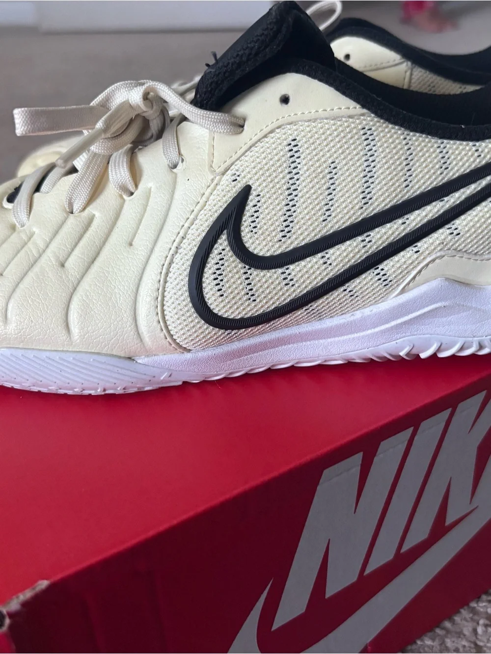 Nike Cream and Black Swoosh Training Shoe